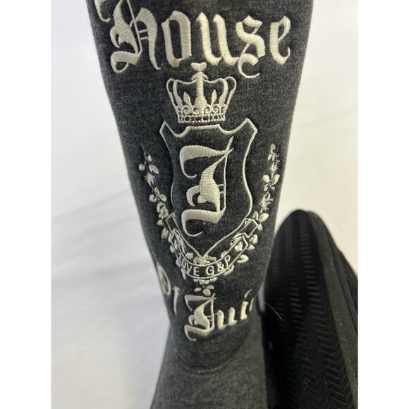 Vintage Juicy Couture Boots Womens Size 8 Y2K Embroidered - Picture 7 of 9